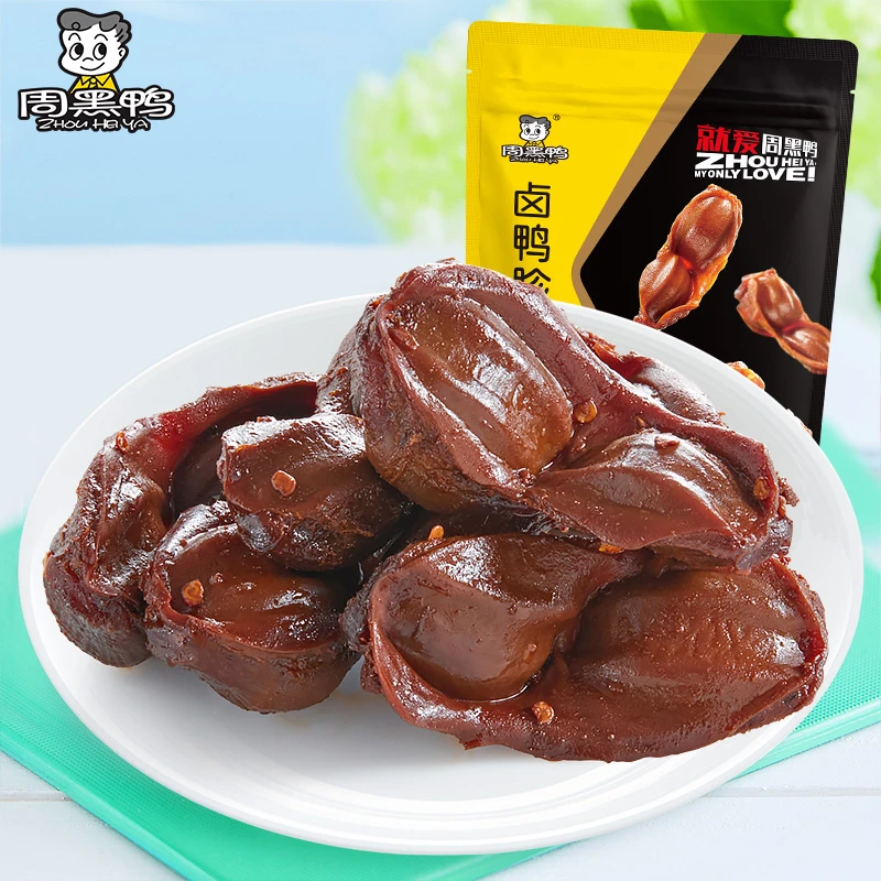 周黑鸭真空卤鸭胗颗粒110g*1袋 解馋办公室麻辣小零食
