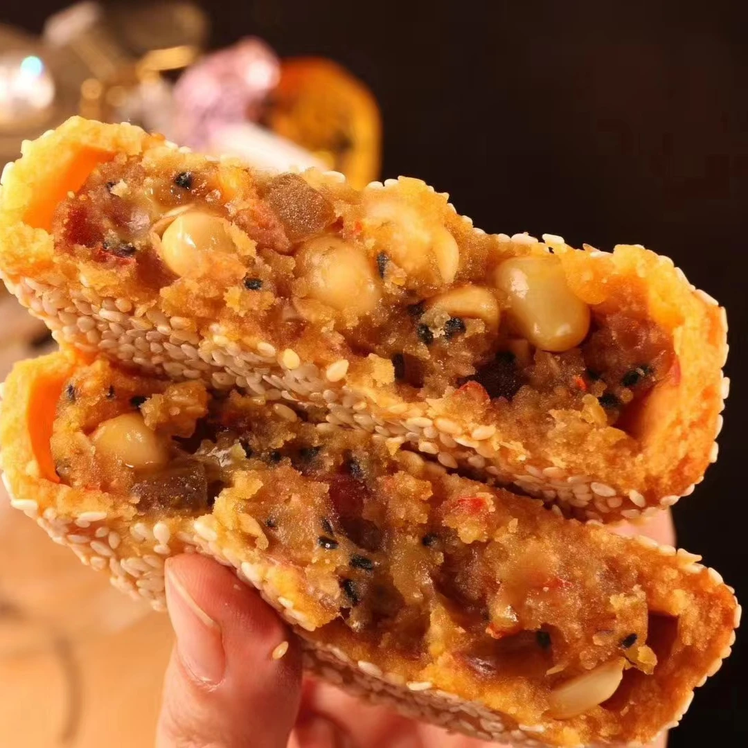 招牌-伍仁芝麻枸杞老月饼/传统手工健康月饼（软糯香）