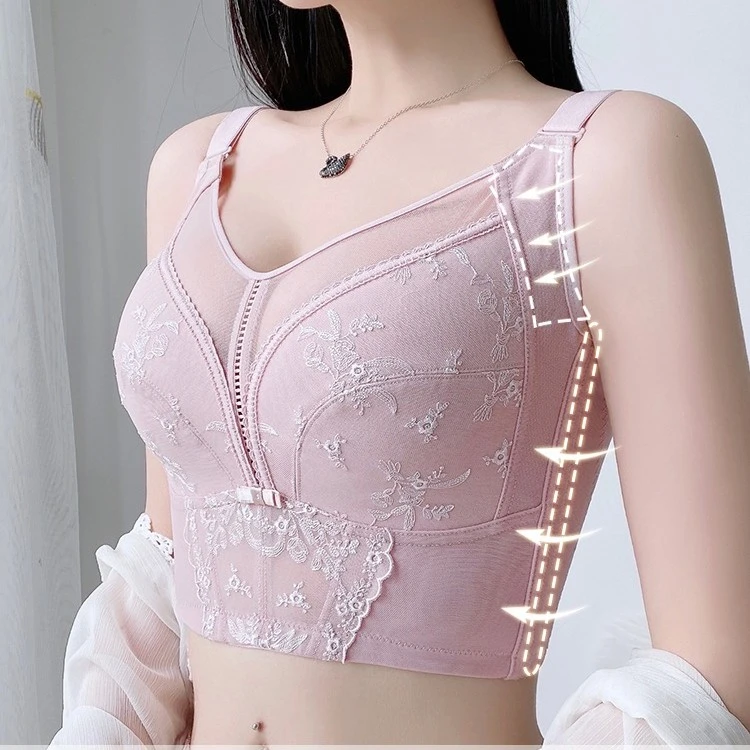 【未央】大胸显小薄款大码文胸调整型内衣收副乳院防下垂外扩