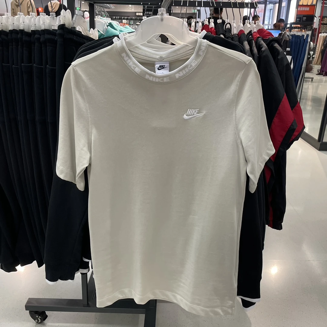 NIKE/耐克短袖T恤运动休闲舒适透气针织圆领男装FB7310-072 Z