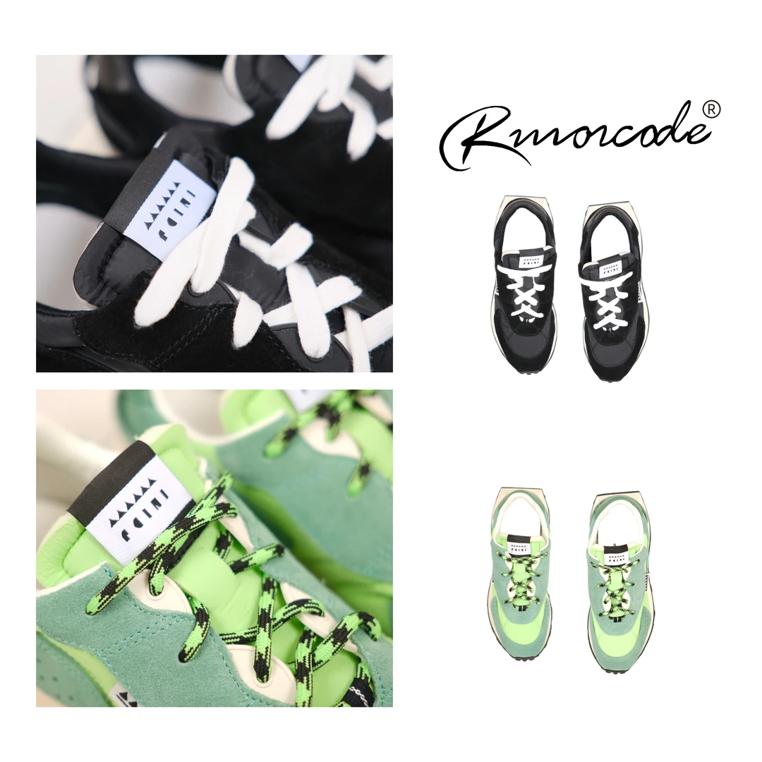 【RUIORCODE】黑/绿  拼布厚底老爹鞋  理性消费