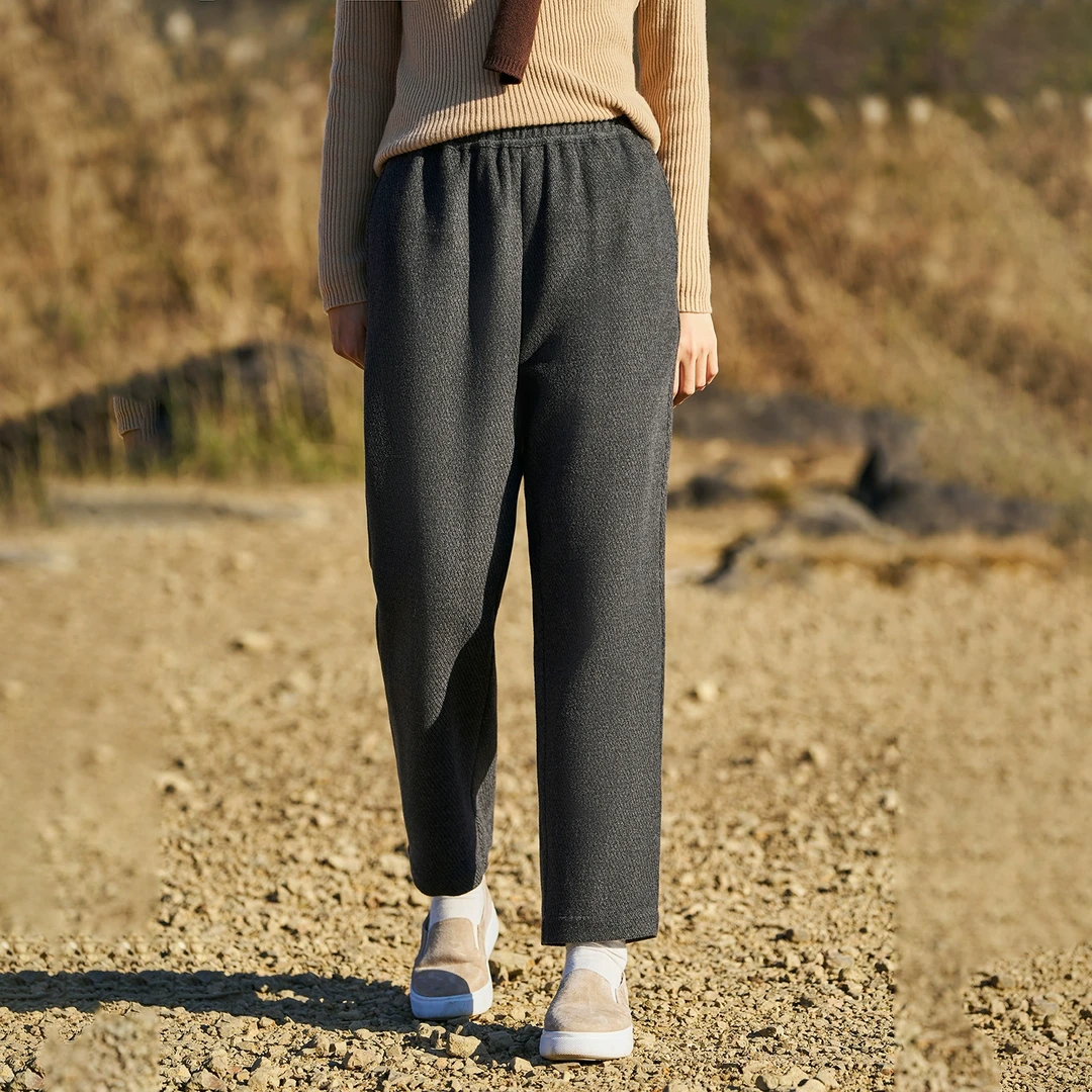 梭家｜有如老友｜简约宽松羊毛显瘦耐看奶奶裤秋冬女百搭直筒裤