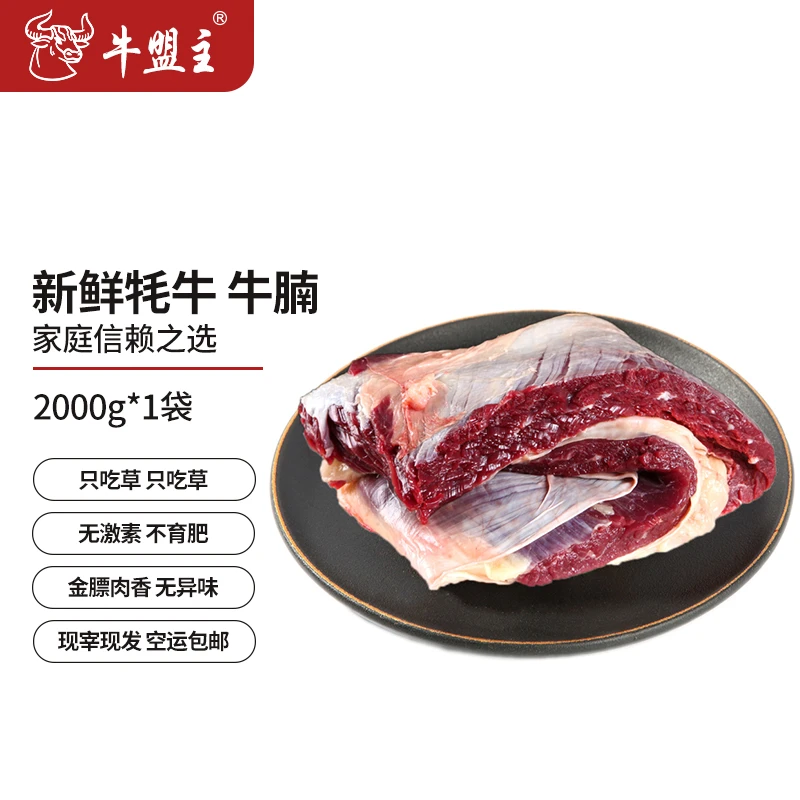 牦牛牛腩4斤 牛盟主草膘专属链接 高原牦牛 没纯瘦 适合红烧清炖