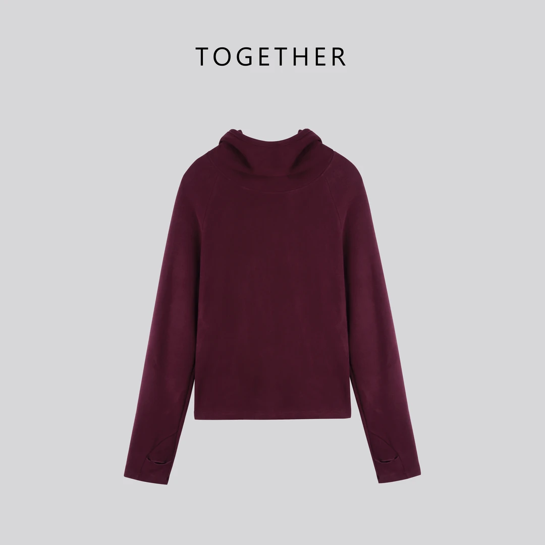 【Together】· 酒辞 · 秋冬高领连帽慵懒休闲套头长袖卫衣#W8556