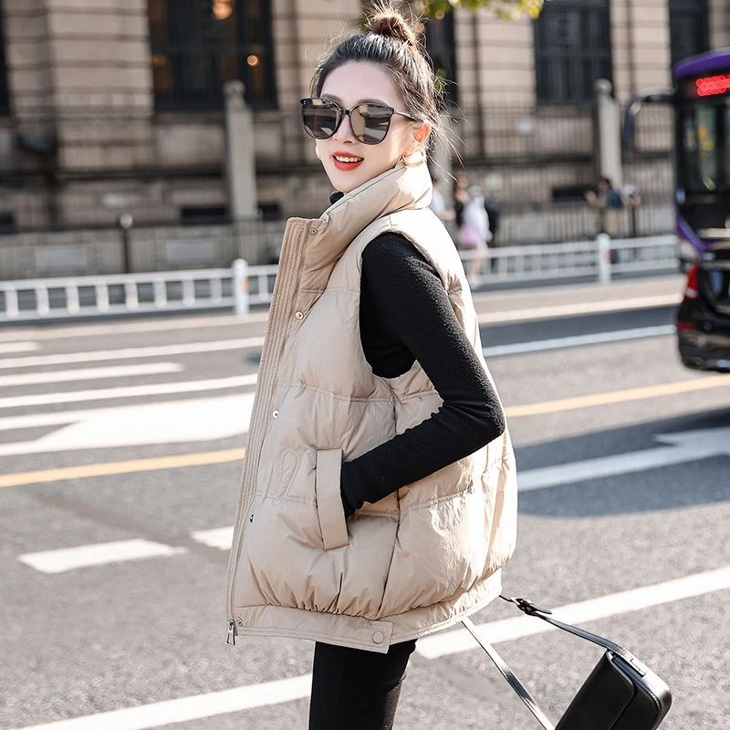 2025新款秋冬羽绒马甲女款外穿洋气时尚百搭保暖鸭绒女士马甲宽松