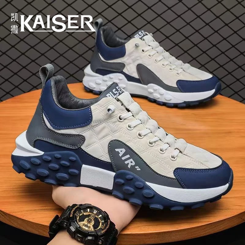 KAISER/凯撒新款男鞋防滑耐磨运动休闲鞋潮流百搭一脚蹬老爹鞋男