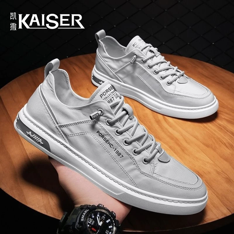 KAISER/凯撒新款男鞋潮流百搭休闲布鞋透气防滑运动低帮帆布鞋子