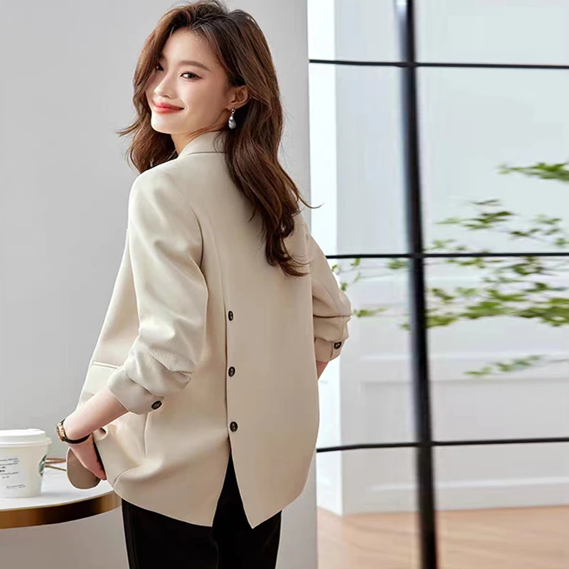 时尚高端小西装外套女春秋2025新款韩版宽松显瘦气质休闲西服035