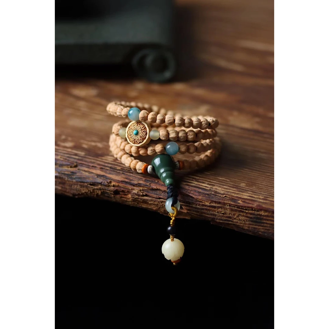 新款搭配热振百香籽108颗diy长串黄皮柏香籽菩提念珠文玩佛珠手串