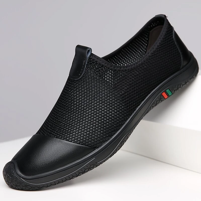 夏季大码男士休闲透气软底防滑爸爸鞋网眼百搭轻便洞洞爸爸鞋