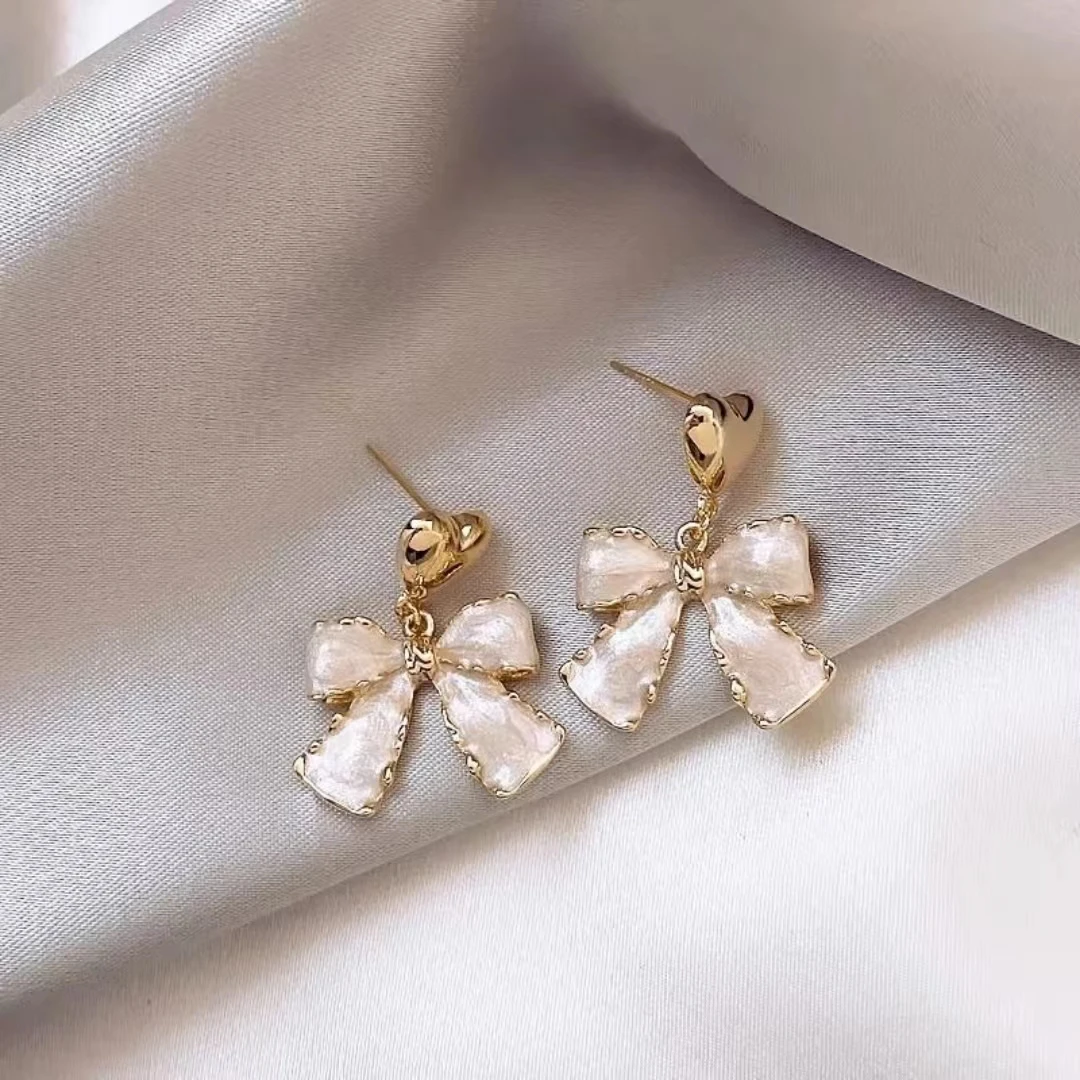 铜合金耳饰 气质白色轻奢时尚百搭超仙甜美素款 SX2119