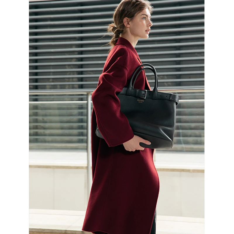 Mix Selection｜多色长款双面呢外套保暖2025年冬季红色MSGDIW0860