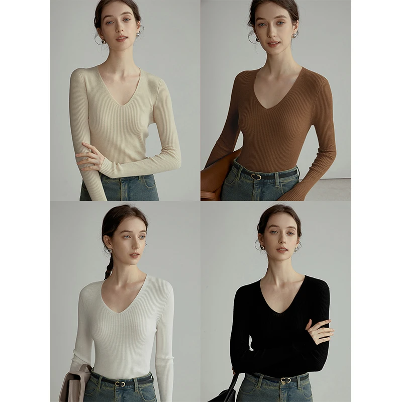 Mix Selection| 简织 德国进口纱全羊毛针织上衣女秋季MSGDHY0497