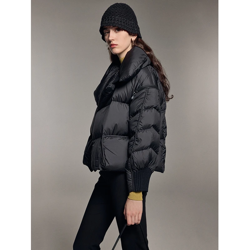 Mix Selection｜短款羽绒服翻领冬女装90白鸭小个子外套MSGDIW0878