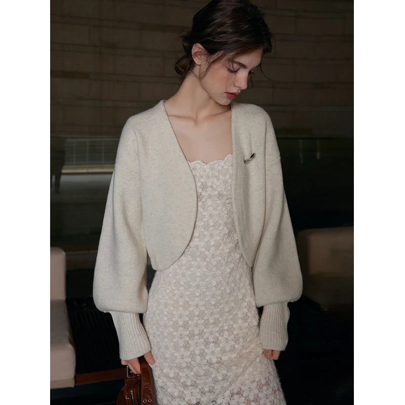 Mix Selection｜毛衣开衫女冬季新款设计感显瘦国风外套MSCIW0931