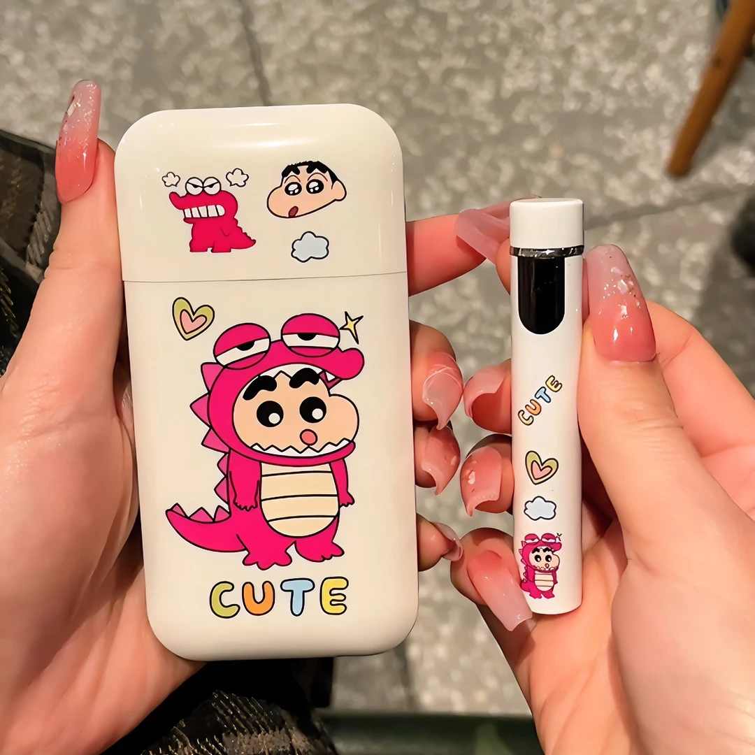 创意可爱卡通烟盒打火机抗压防潮便携粗中细三种规格可放细20粗10