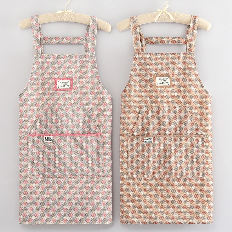 女士漂亮时尚围裙透气防污厨房做饭餐饮专用可定制logo印字工作服