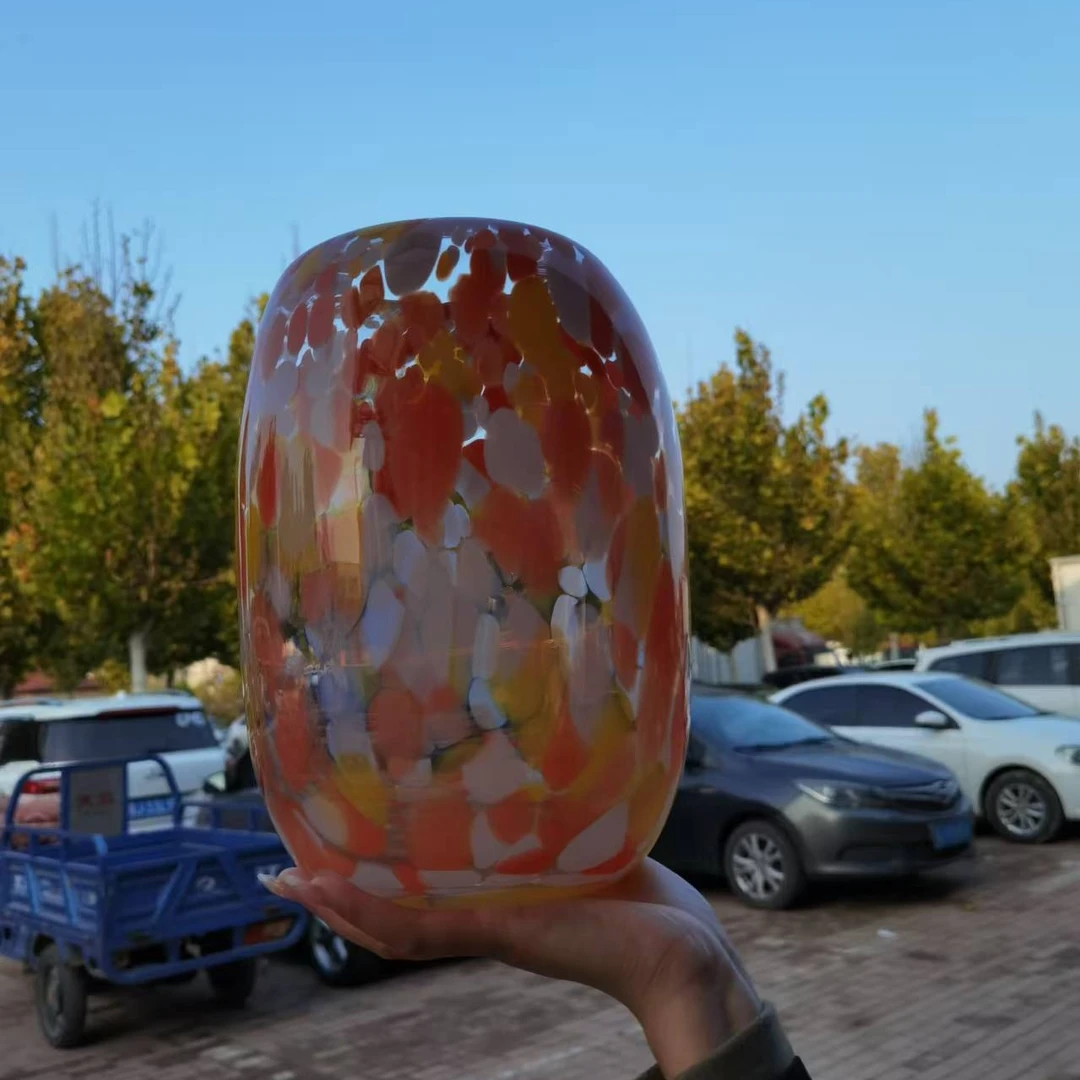 017栀美家法式气泡彩色花瓶玻璃透明水养插花客厅摆件水培器皿