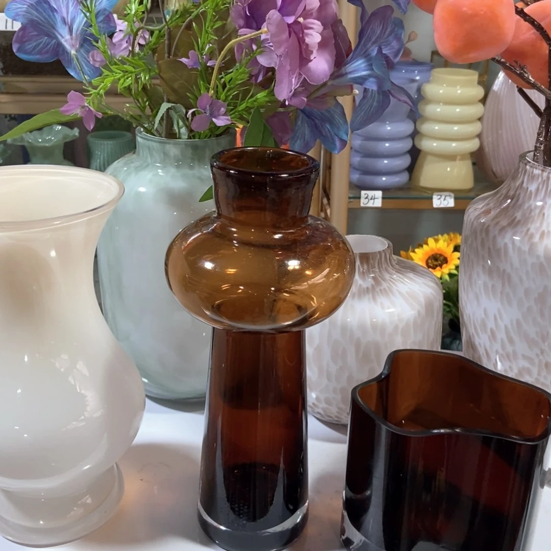 咖色中古花瓶0001