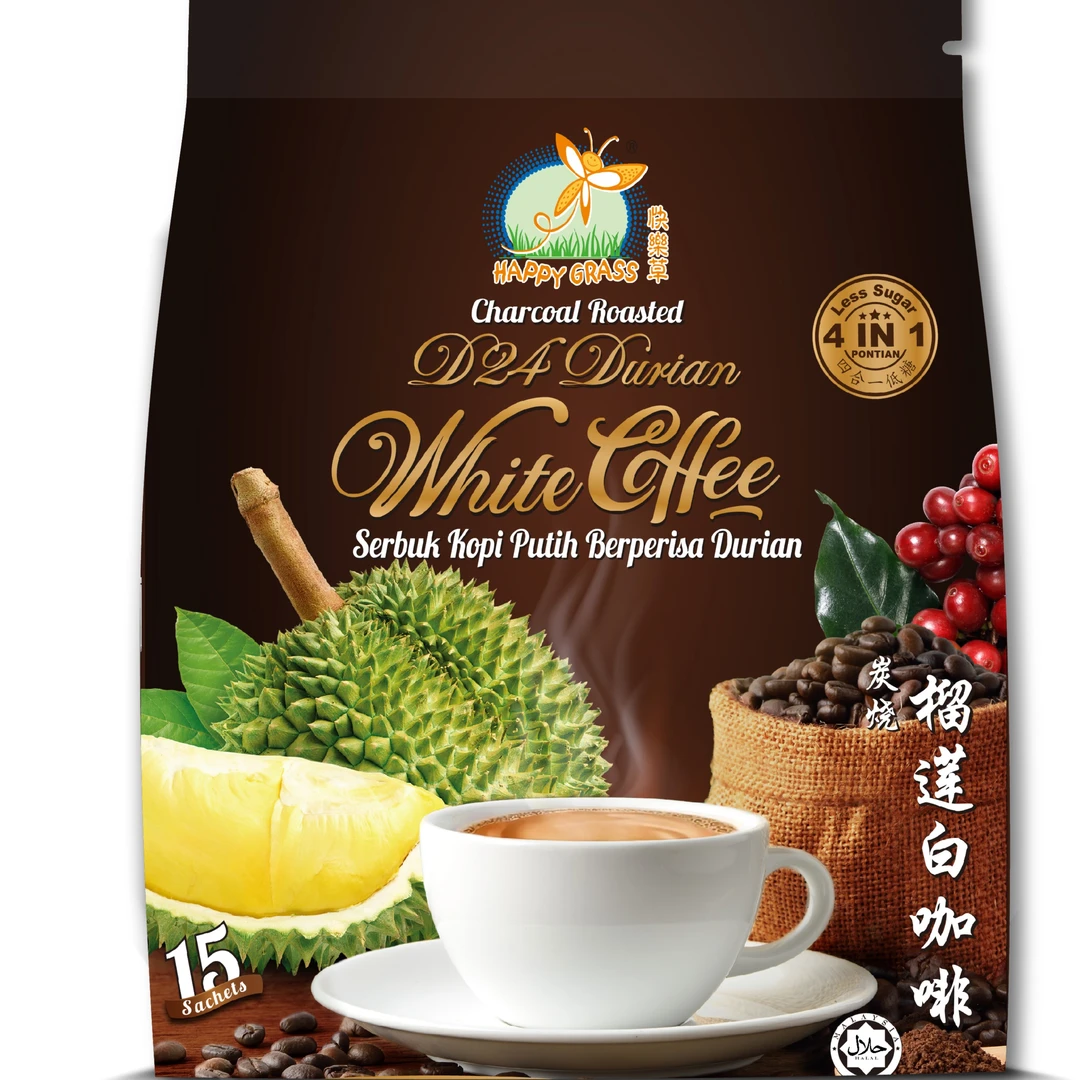 猫山王榴莲咖啡进口品牌独立包装四合一香醇好喝健康低温炭烧香味