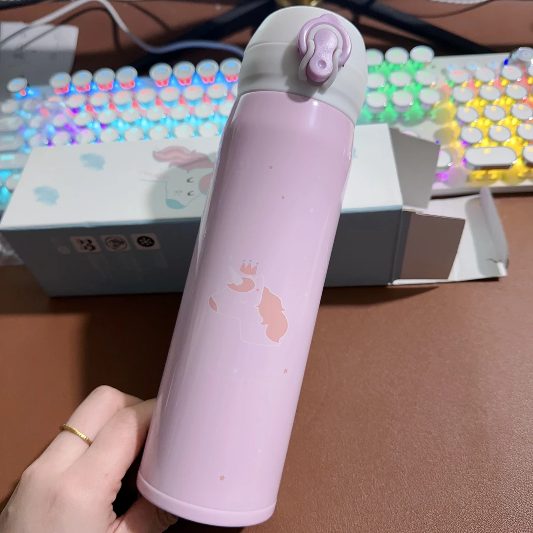 保温杯福利学生便携水杯韩版卡通元素杯子