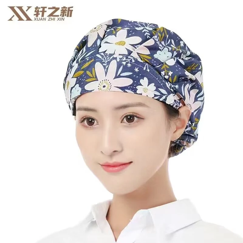 厨房帽女做饭炒菜防油烟防掉头发厨师帽防尘卫生疯红色猫耳朵帽子