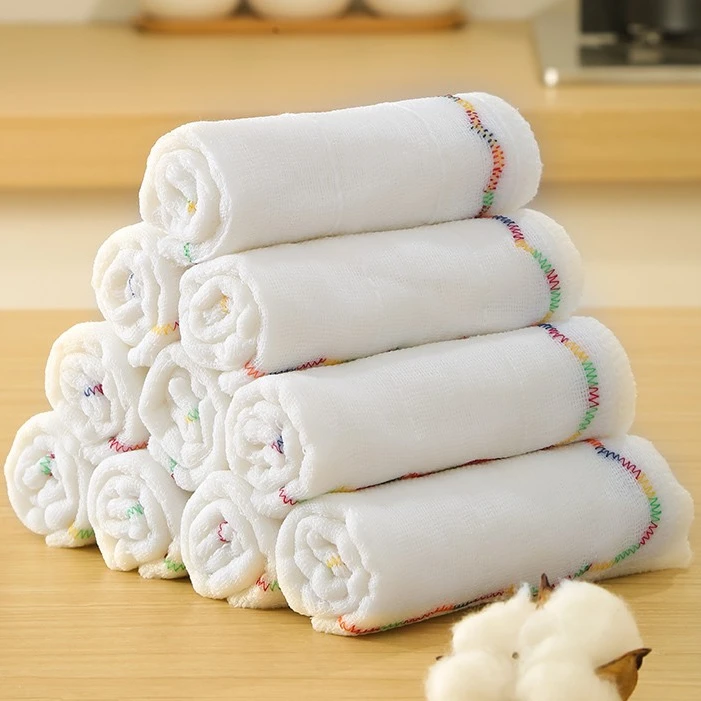 彩虹疏油抹布不掉毛不沾油易清洗厨房洗碗巾家用柔软双面吸水清洁