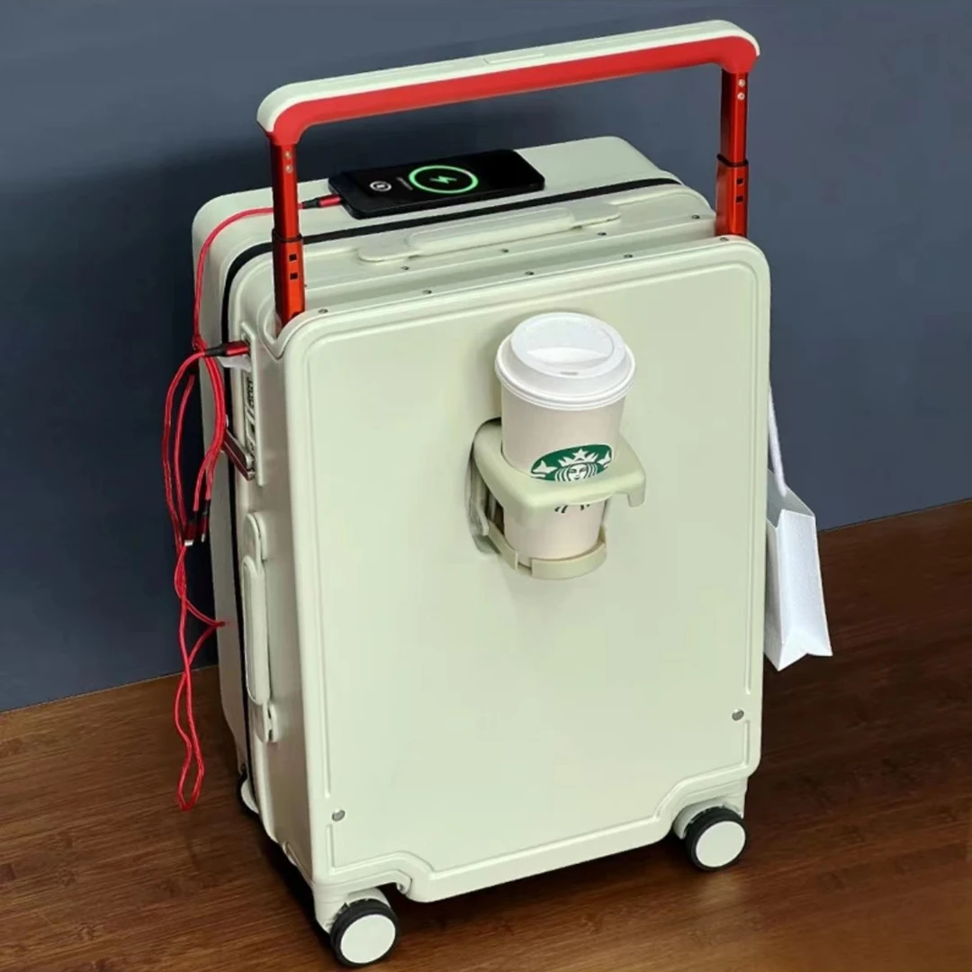 出口行之旅宽拉杆行李箱女26多功能旅行箱拉链款20寸密码皮箱子男