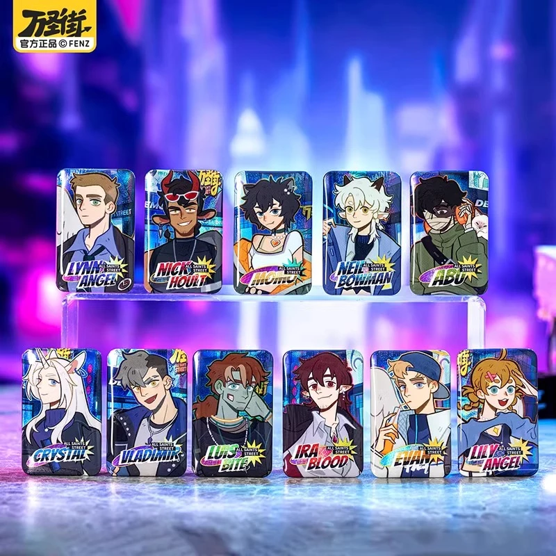 小七【拆盒】万圣街 城市漫步系列马口铁徽章系列潮玩盲盒代拆