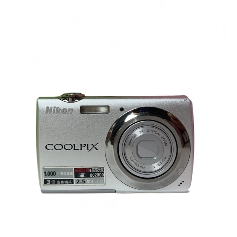 9新 Nikon/尼康 S220银色拍照轻薄便携式小型卡片相机CCD数码相机
