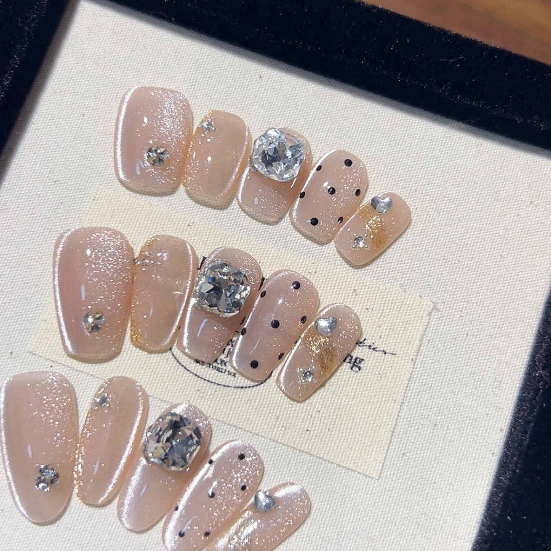 波点猫眼——晨阳轻奢纯手工穿戴甲夏日