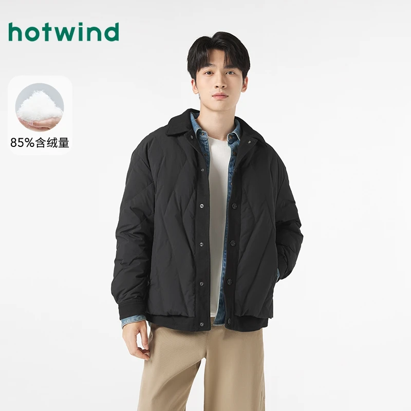 【热风门店同款】热风新款冬季新款男士拼接时尚羽绒服F12M4406