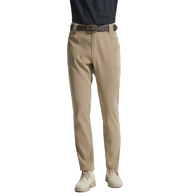 【御风者】男士基础款修身长裤户外通勤卡其裤纯色多兜直筒防泼水