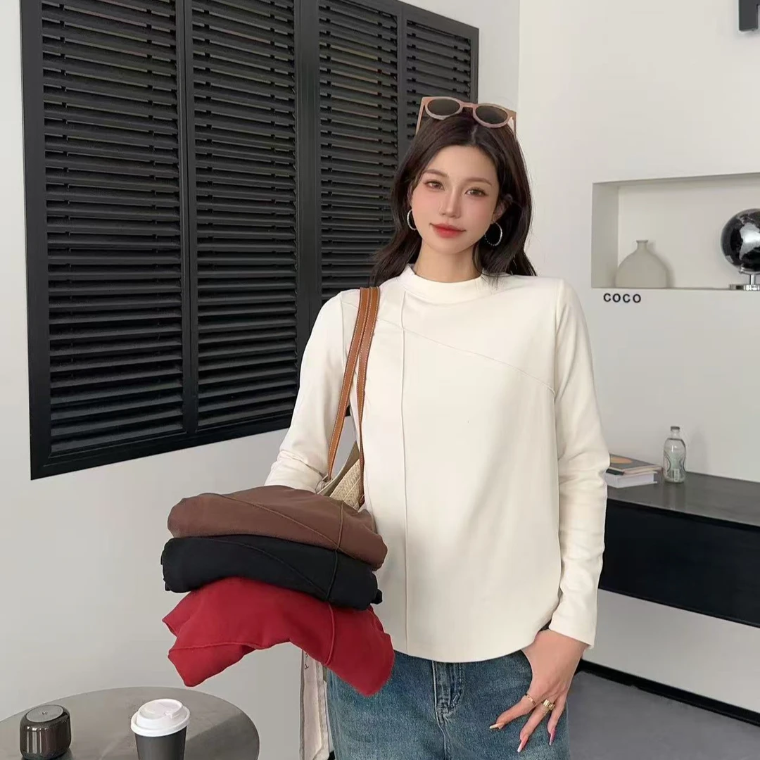 【静姐专属】女士亲肤时尚超弹软糯百搭保暖锁温弹力打底衫长袖