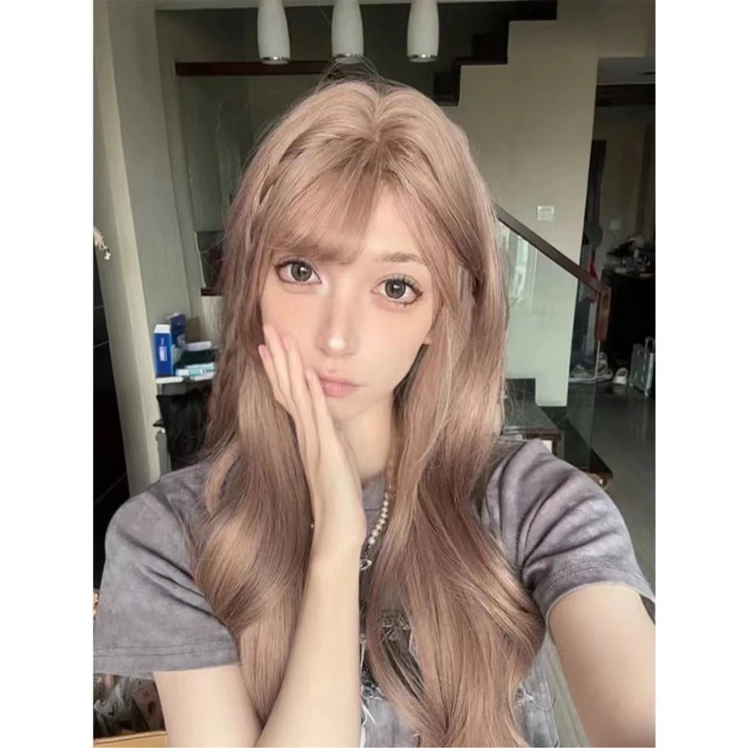 【厄瓜多尔玫瑰齐刘海】假发女长卷发全头套蓬松轻薄百搭整顶假发