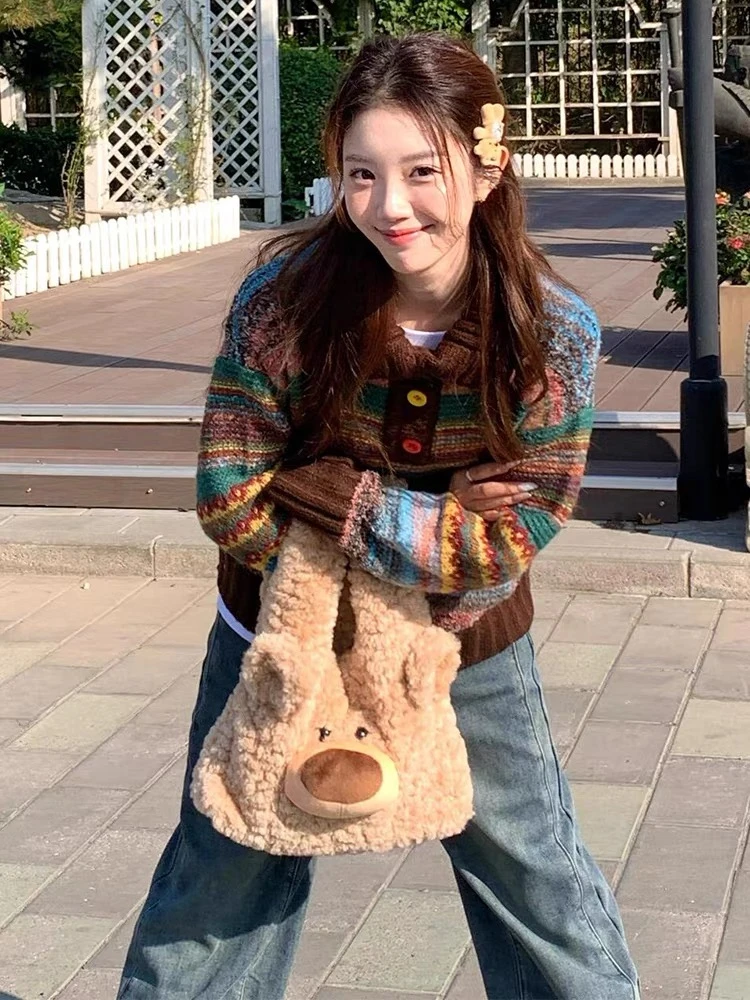 L551-L600 韩系高级感宽松百搭时尚针织毛衣