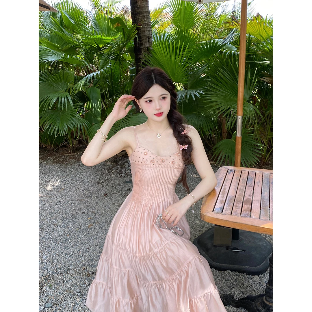 GA盈瓷夏季【钻钻吊带裙】超好看连衣裙女2024新款夏装设计感裙子