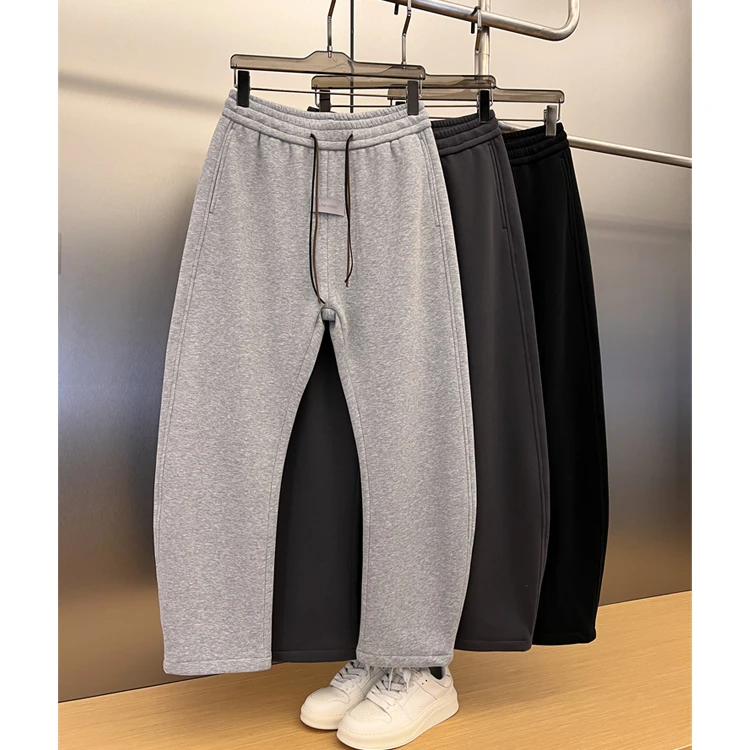 保暖弯刀裤 冬季加绒加厚立体裁剪显高垂感休闲直筒长裤卫裤N991