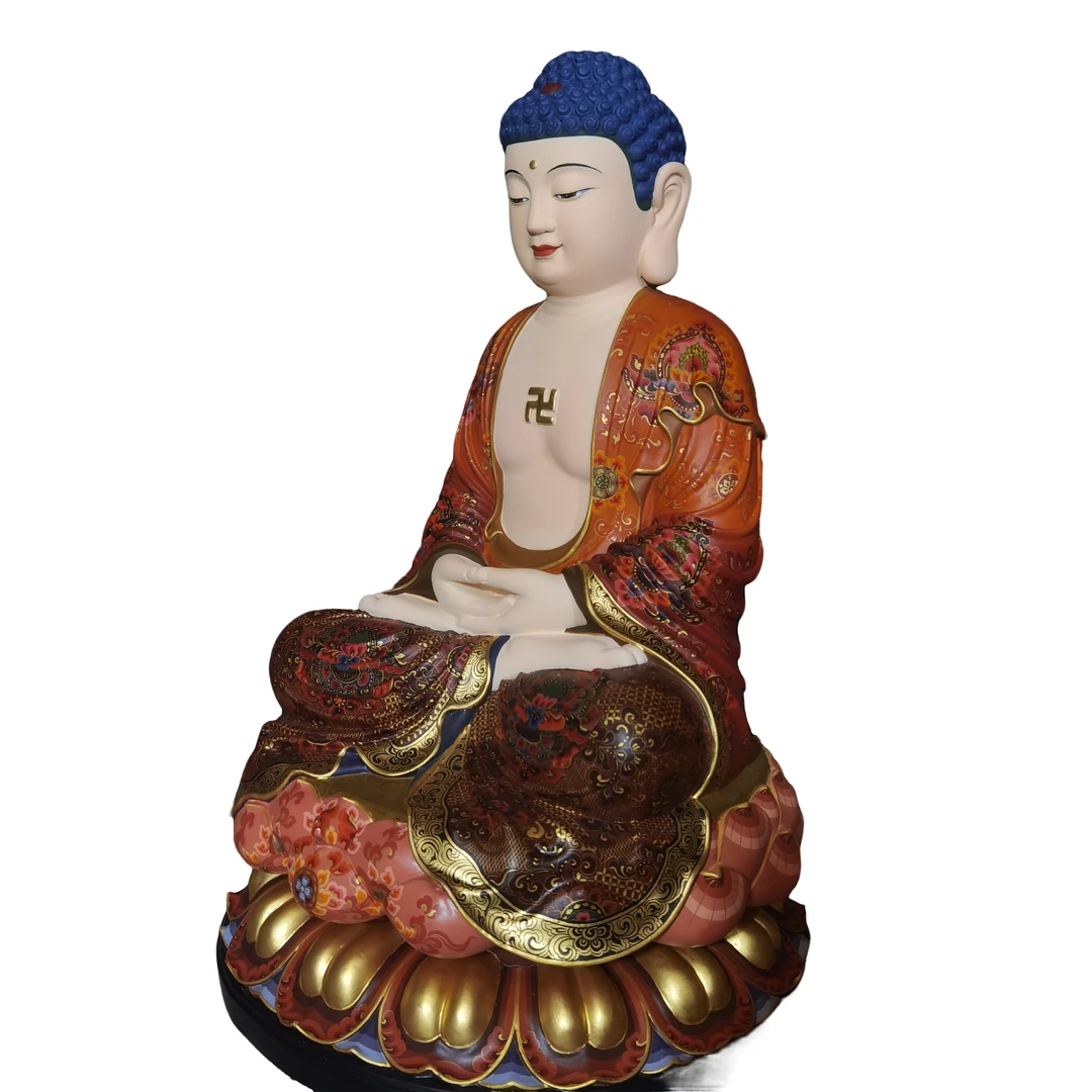 恒晟尚德堂/黄铜铸造贴金彩绘释迦牟尼