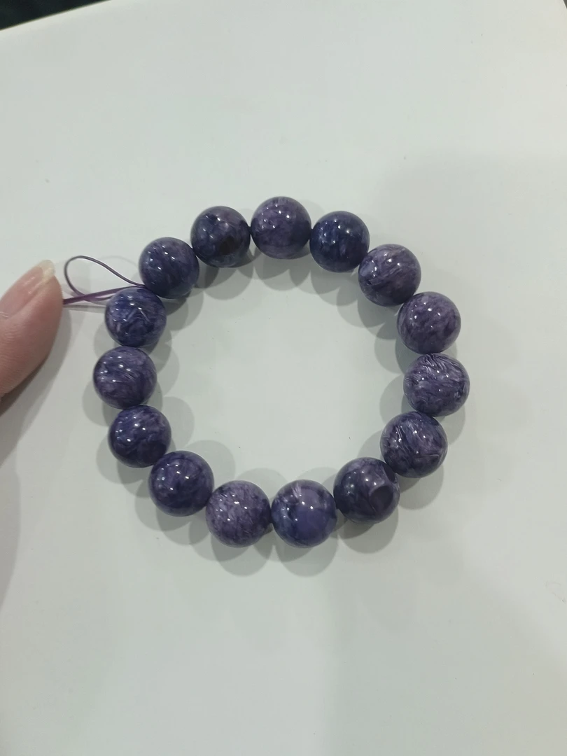 紫龙晶手串满紫满龙纹