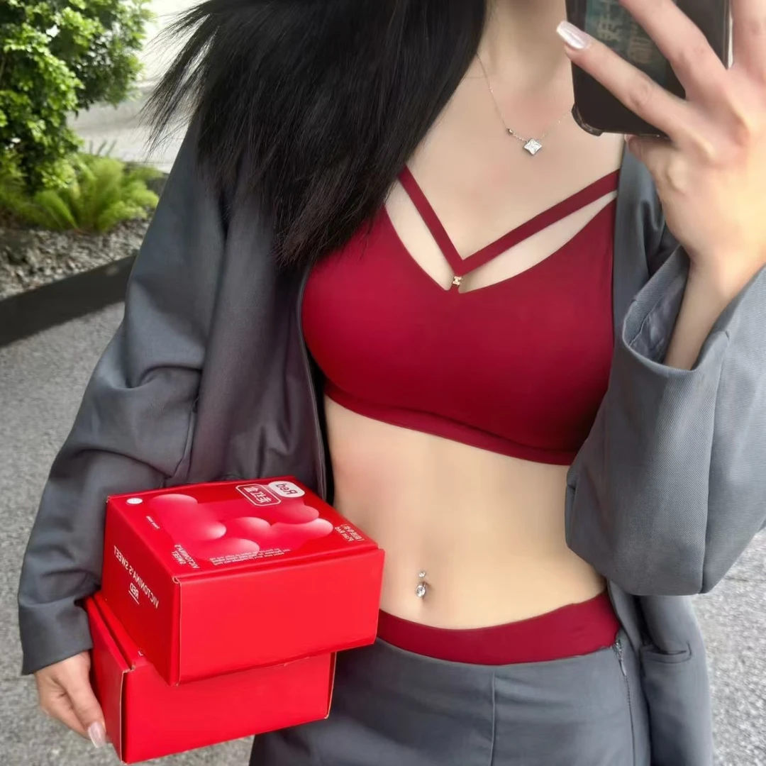 新年限定礼盒大红内衣套装舒适聚拢女士大红色套装内衣内裤