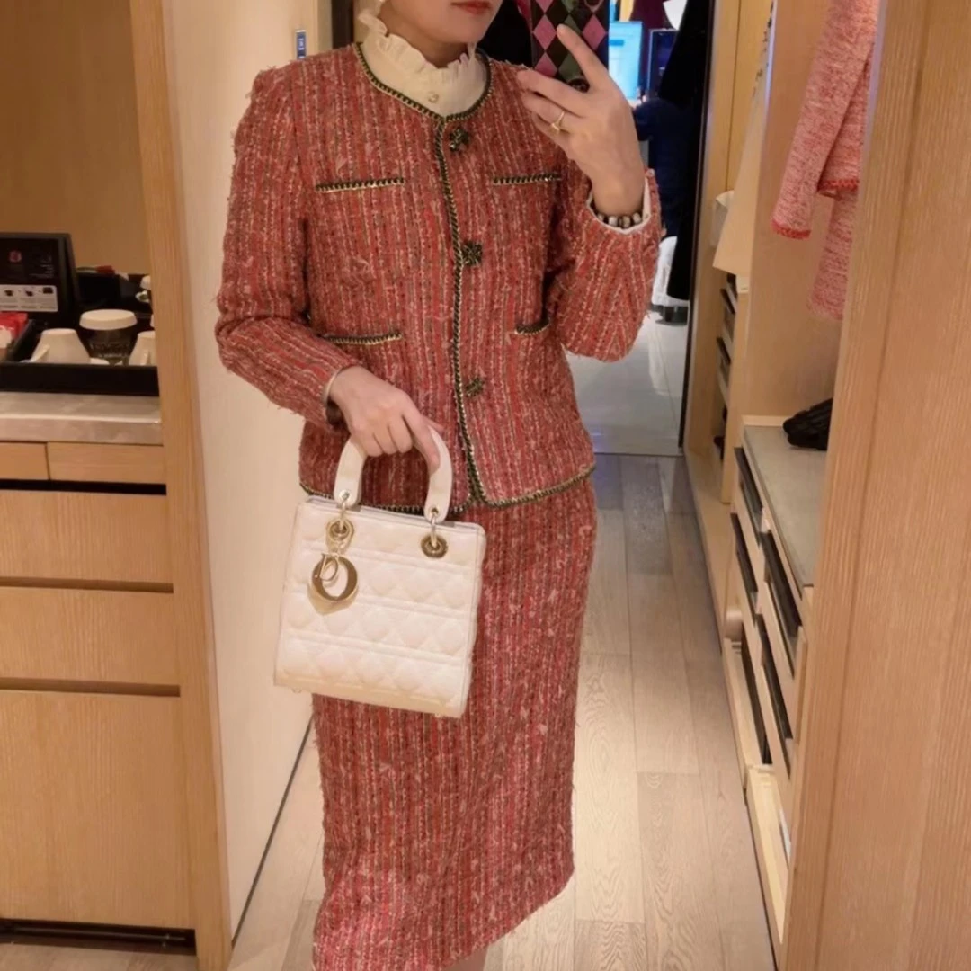 唯伊公馆 小香风款时尚显瘦套装两件套气质洋气轻奢粗花呢98129