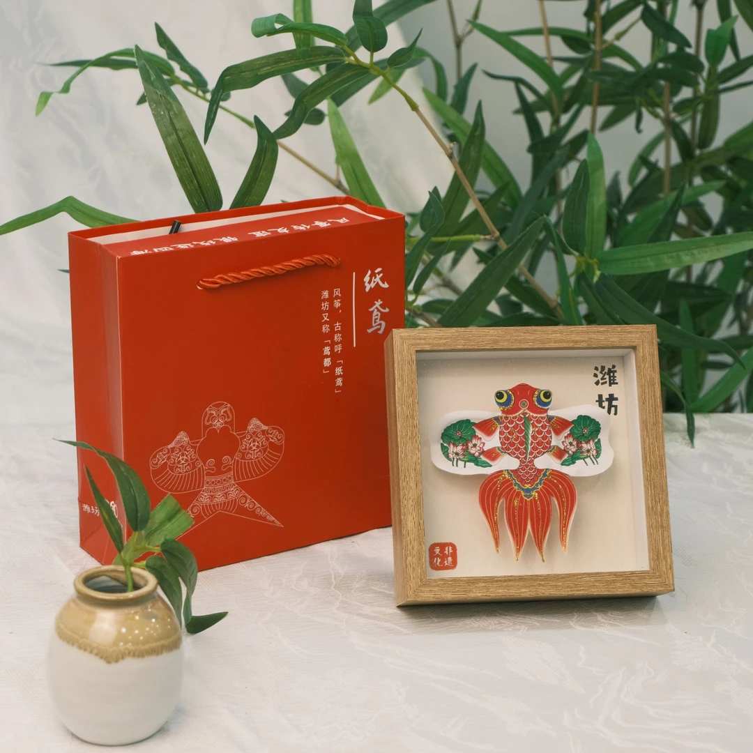 潍坊非遗风筝摆件礼盒 | 国潮文创伴手礼送客户/家居装饰