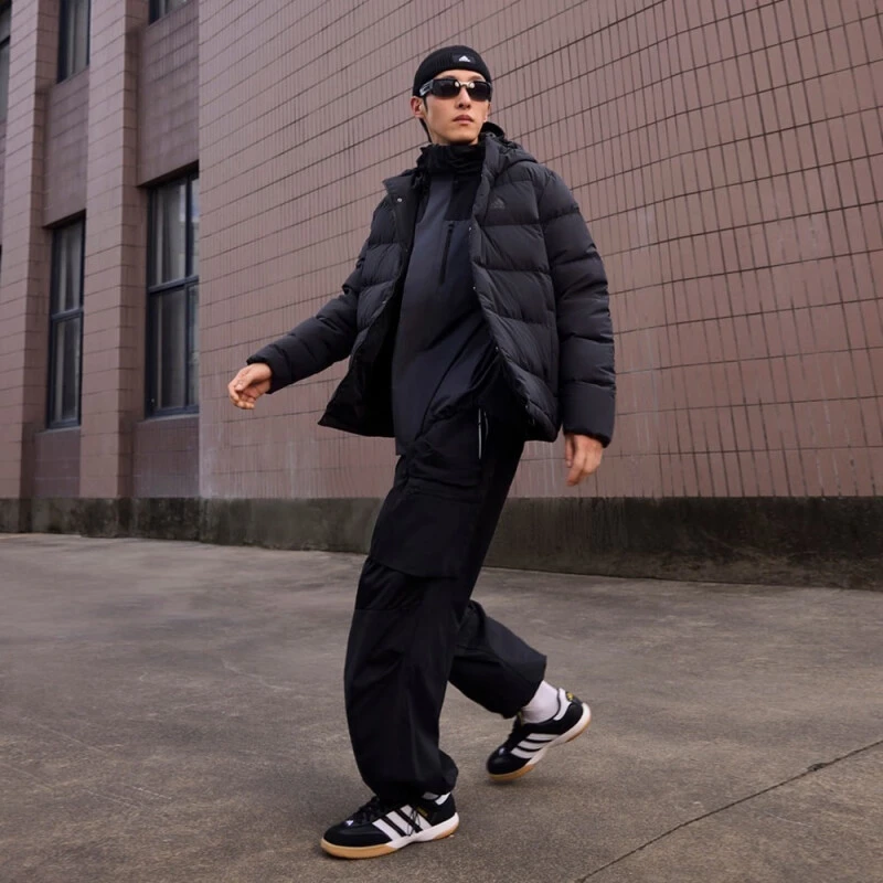 阿迪达斯羽绒服男装2024新款轻盈保暖面包服户外休闲运动服HN5640
