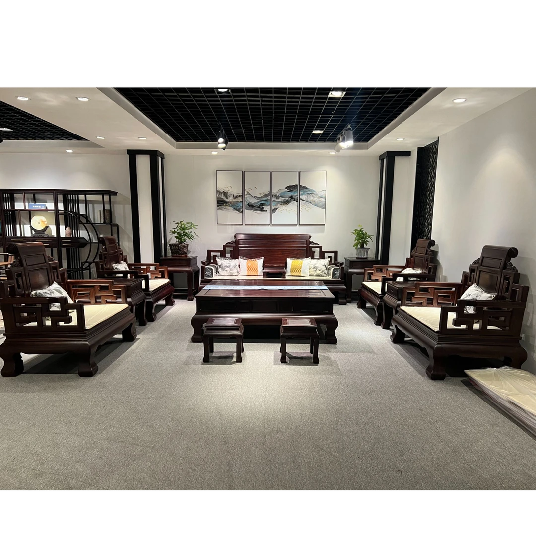 大套沙发大户型山水宝座沙发器型好看南酸枝木13件套新中式会所