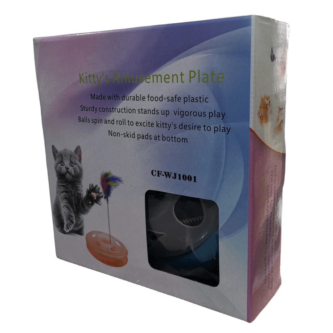 弹簧羽毛转盘 逗猫互动玩具 消耗体力解闷