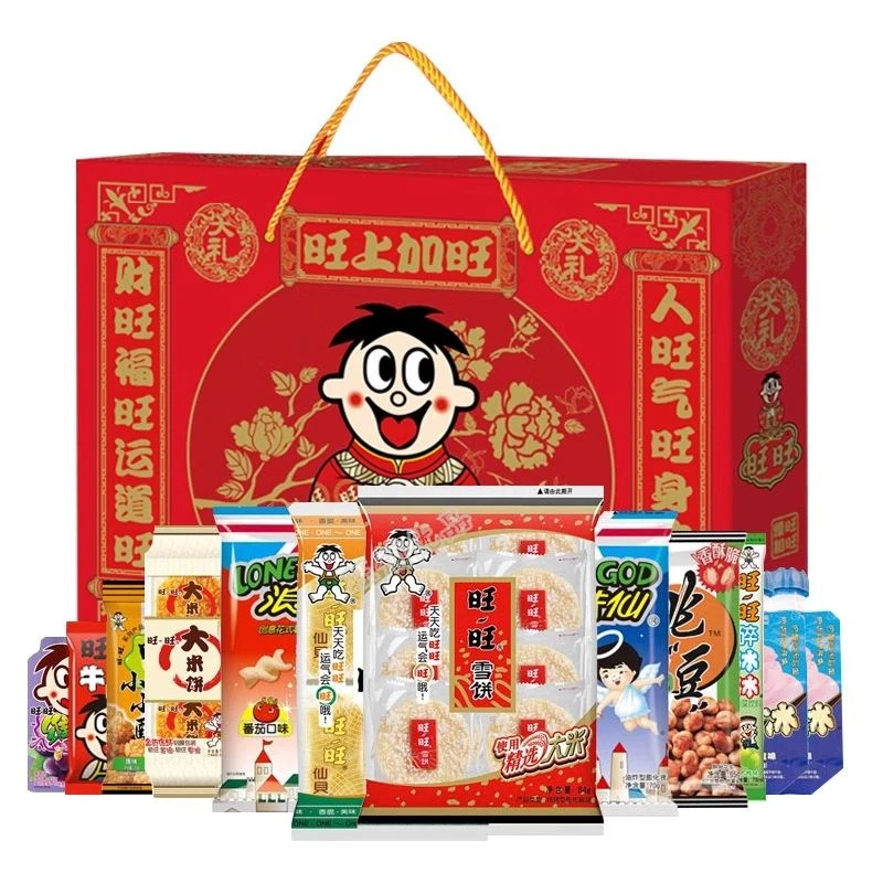 旺旺大团缘600g大礼盒礼包旺仔休闲糖果膨化零食组合儿童春节送礼
