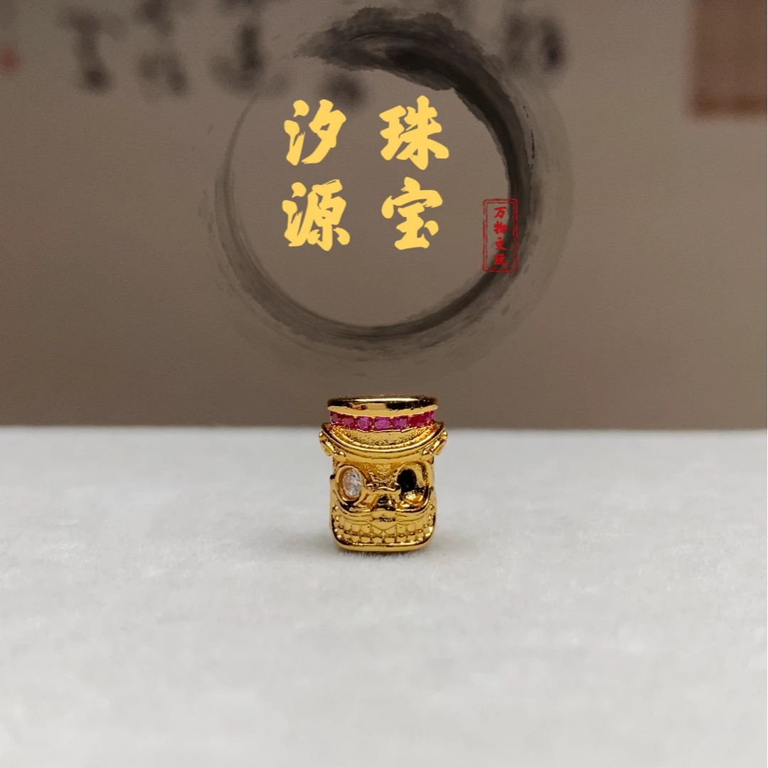 万物铜镀24蒸汽朋克·时代喜祖搭椰蒂库克星月猴头手串diy文玩配饰