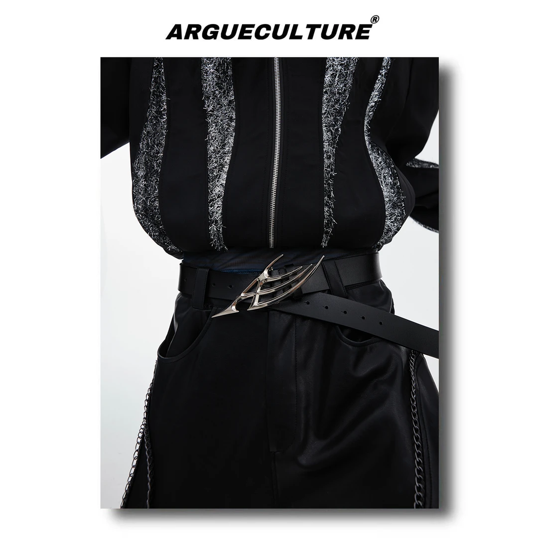 CulturE24SS小众原创解构金属Logo荆棘无性别皮带先锋设计感腰带