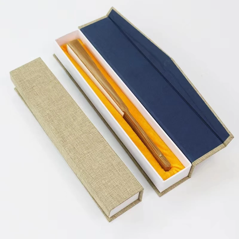 9.5、10寸折扇空扇盒 麻布 蓝莓锦盒 国画书法 山水花鸟